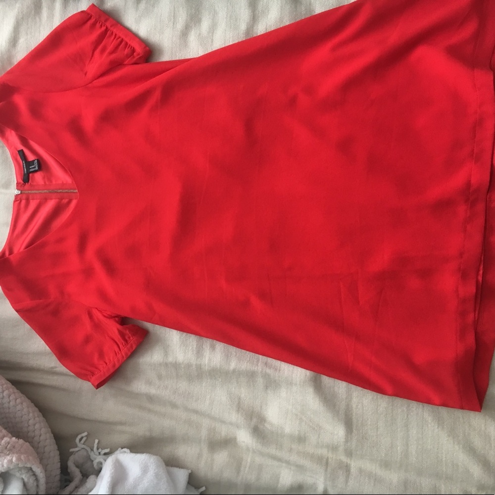 Red dress above knew